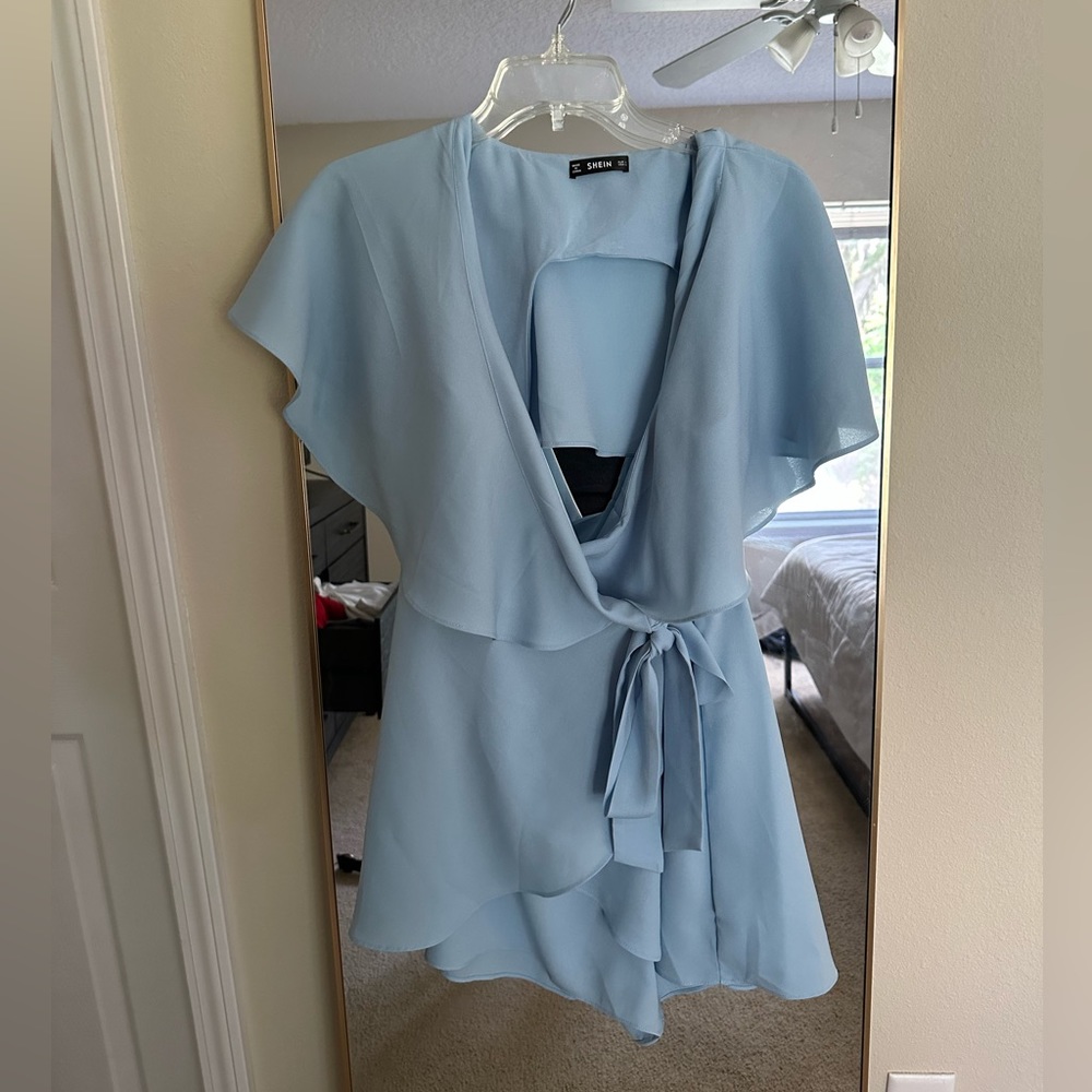 Unlined Blue Shein Romper